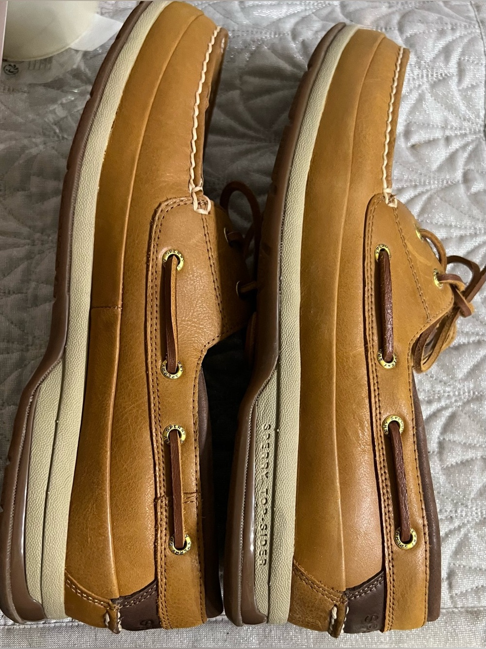Sperry Gold Cup ASV Boat Shoes Men’s Sz 12 Brown Leather STS19475 Worn Once - Picture 5 of 6